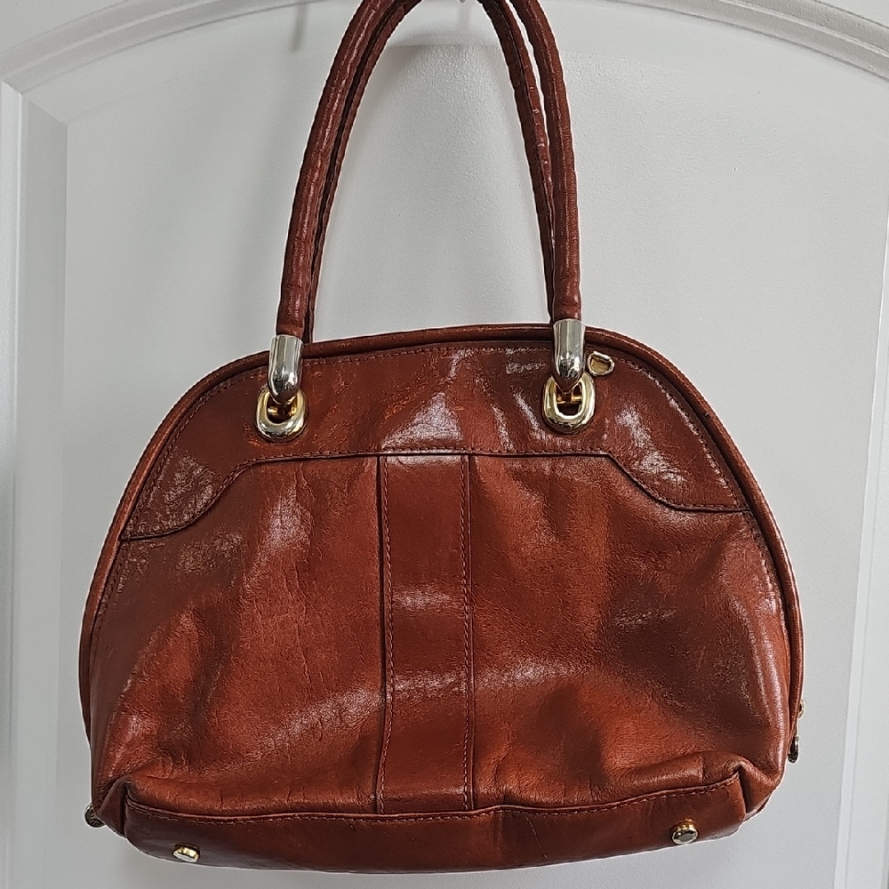 Elegant Brown Leather Handbag
